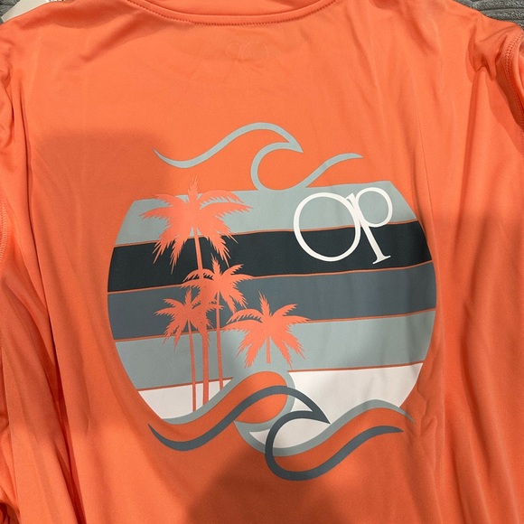 OP Men's Peach Long Sleeve Sun Shirt - Picture 6 of 6